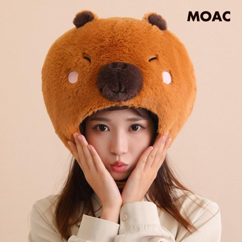 [ Hat Capybara Headwear Breathable Warm Cover Cute Boys Girls