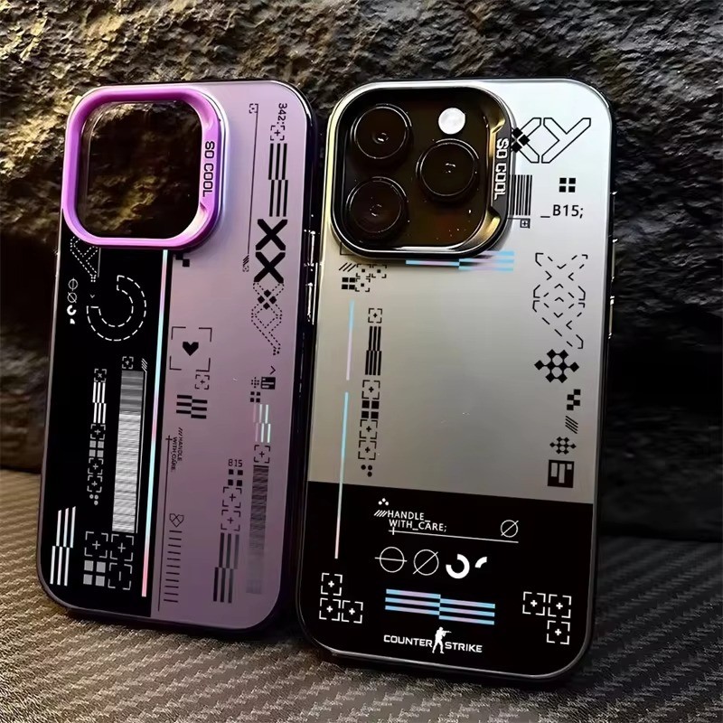 สําหรับiphone 16 Pro Maxกรณีแฟชั่นร้อนเกมเคสโทรศัพท์สําหรับiPhone 15 14 13 12 11 XR X XS Max 7 8 Plus SE 2020 14 15 16 Plus Armourเลเซอร์ปก