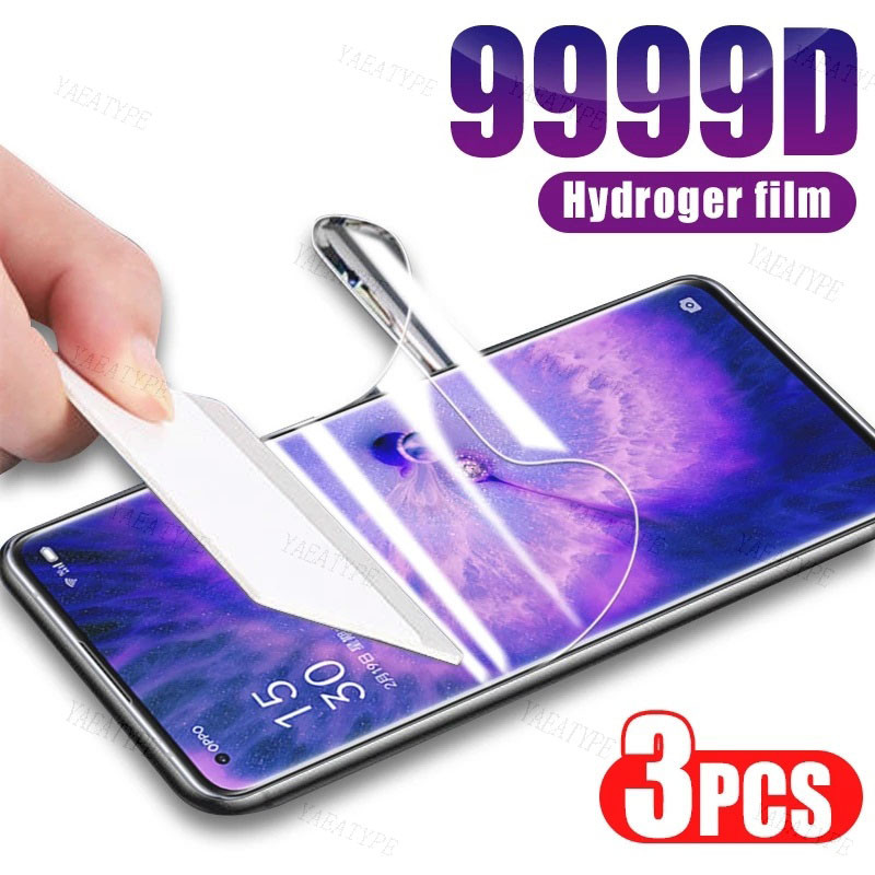999D HD Clear Soft Hydrogel ฟิล์มสําหรับ Oppo F23 F19 F19s F15 F7 Anti-Fingerprints Anti Blue Light 