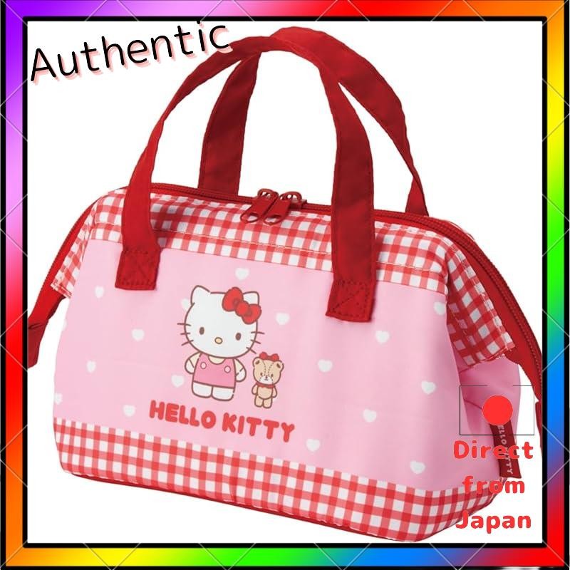 Skater กระเป๋าใส่ข้าวกลางวันแบบมีฉนวนพร้อมเข็มกลัดสําหรับเด็ก - Hello Kitty Sanrio Kga0-A
