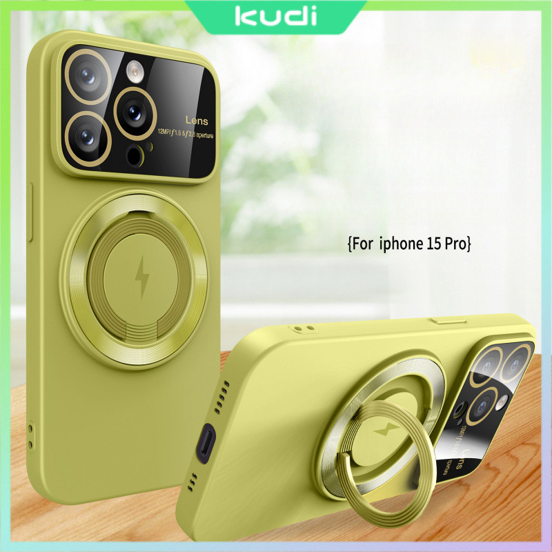 รูปแบบใหม่ มาพร้อมเลนส์ที่วางแม่เหล็กเคสโทรศัพท์ iPhone เคสซิลิโคนมัลติฟังก์ชั่นกันกระแทกเหมาะสําหรับ iPhone15promax/iPhone16pro/iPhone15Plus/iPhone15/iPhone14promax