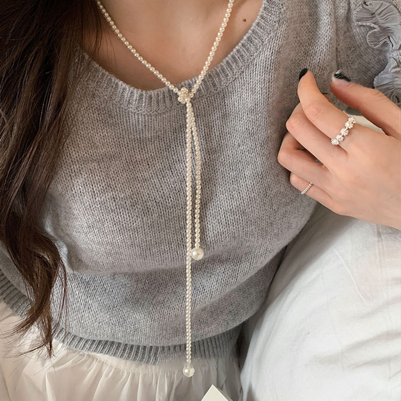 Retro Pearl Long Stackable สร้อยคอผู้หญิง