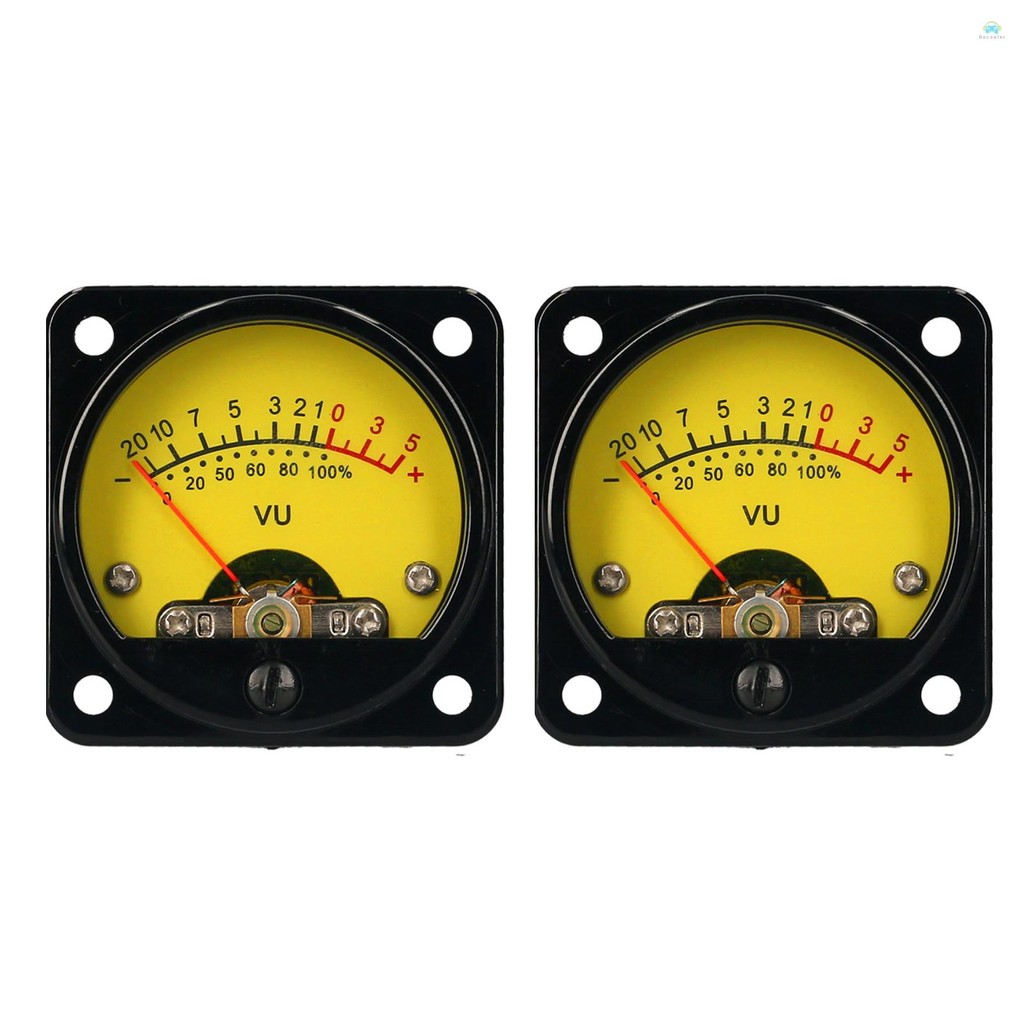 Yb1 VU Meter 2 ชิ้นเครื่องขยายเสียงแบบพกพา DB Meter ความแม่นยําสูง VU Meter Warm Yellow Backlight เค