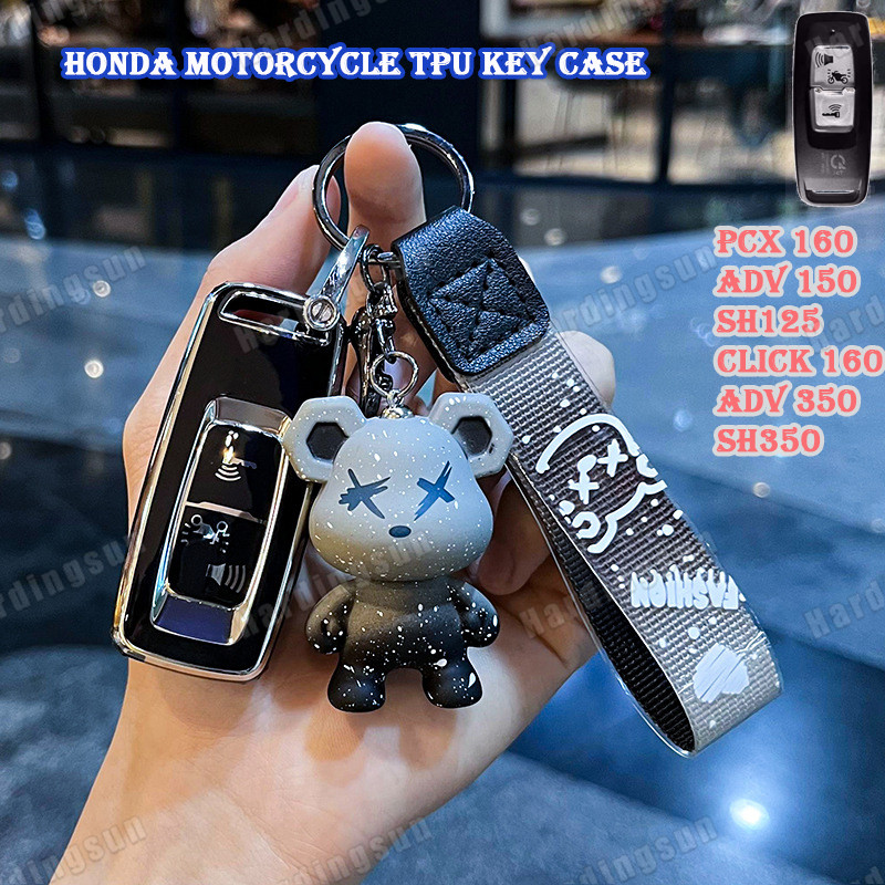 เคสกุญแจสําหรับฮอนด้า pcx160 giorno adv150 sh125 click160 adv350 sh350 เคสกุญแจแฟชั่น เคสกุญแจ tpu เ