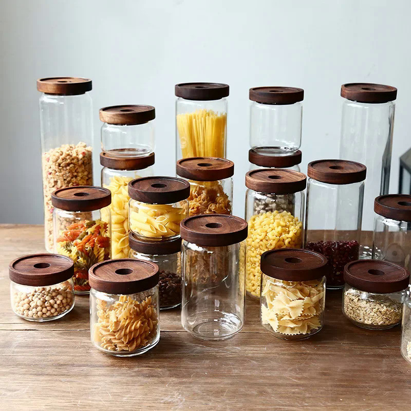Storage Jar Hermetic Pots for Food Sealed Container Tea Coffee Sugar Storage Jars Glass Jar With Lid
