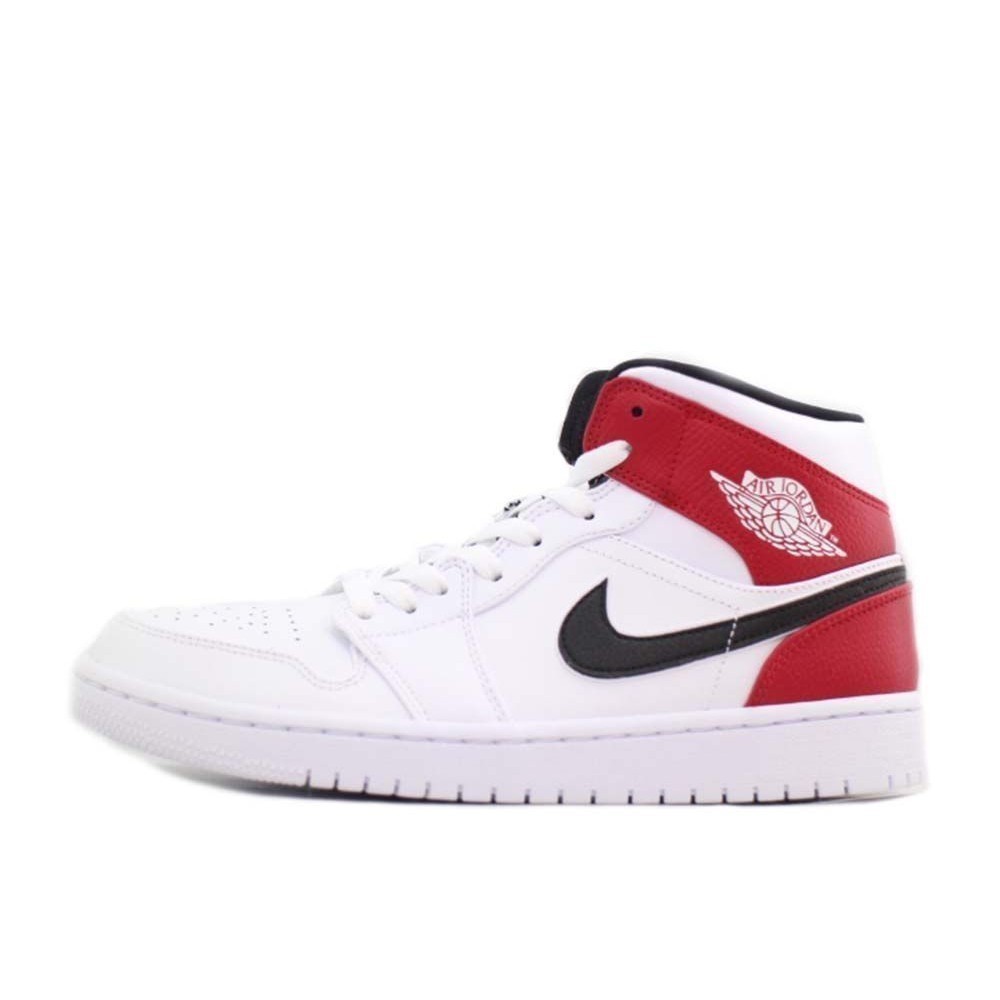 Nike Air Jordan 1 Mid White Black Gym Red Unused