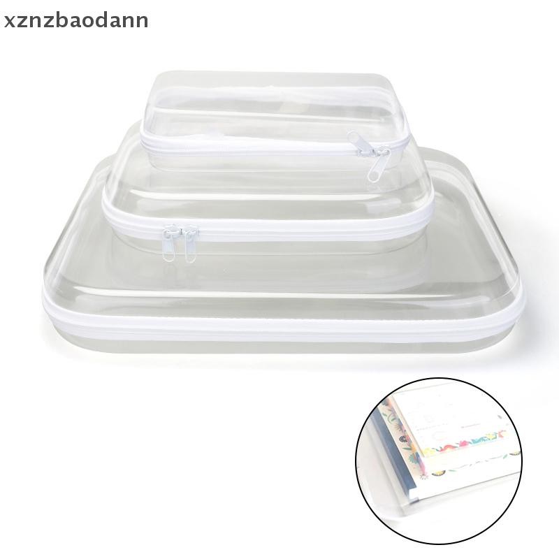 [XZNZV] โปร่งใสซิปกระเป๋าแข็ง al ขนาดใหญ่ Capcity บล็อกของเล่นถังเก็บแต่งหน้าจัดเก็บ IKFG