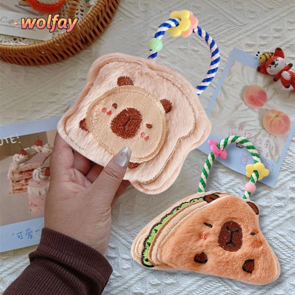 วูลฟ์ลี ตุ๊กตาตุ๊กตาพวงกุญแจ,แขวนตกแต่งการ์ตูนตุ๊กตาตุ๊กตาตุ๊กตาจี้, คาปิบาระ ของขวัญพวงกุญแจกระเป๋า