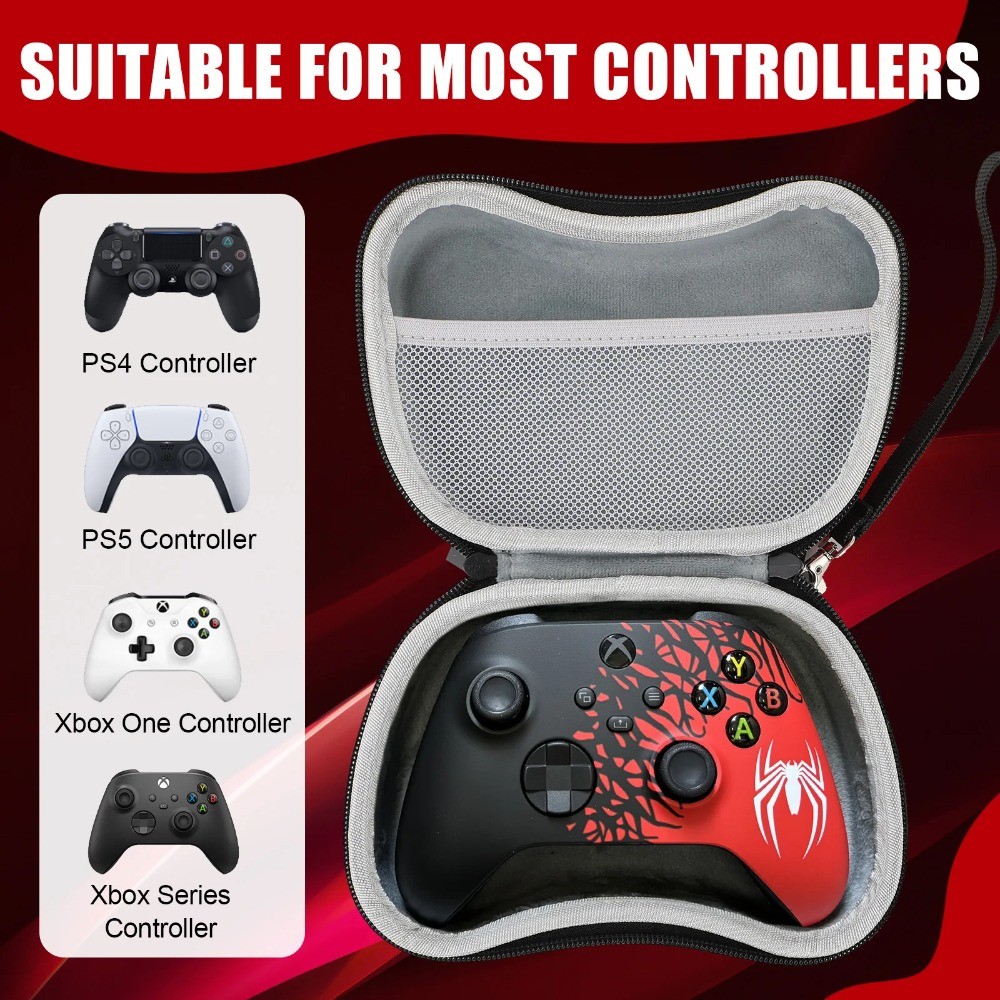 Eva Hard Gamepad แบบพกพากระเป๋าซิปกันกระแทก Controller กล่องเก็บป้องกันสําหรับ Xbox One/Switch Pro/PS3/PS4/PS5/PS5 Slim Pro