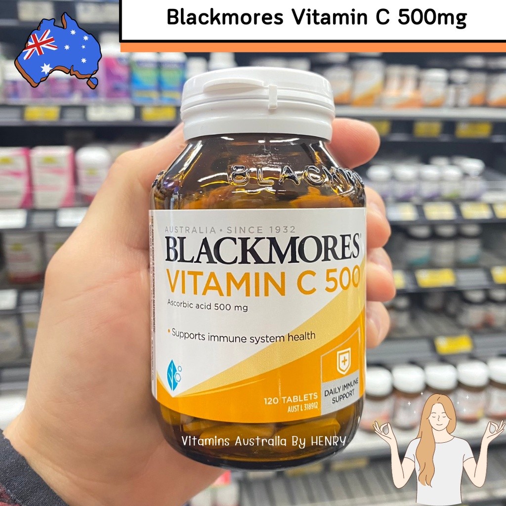 Blackmores Vitamin C วิตามินซี แบล็คมอร์ วิตามินซี 500 มก. 120 เม็ด 500 mg. 120 Tablets พร้อมส่ง นำเข้าจากออสเตรเลีย