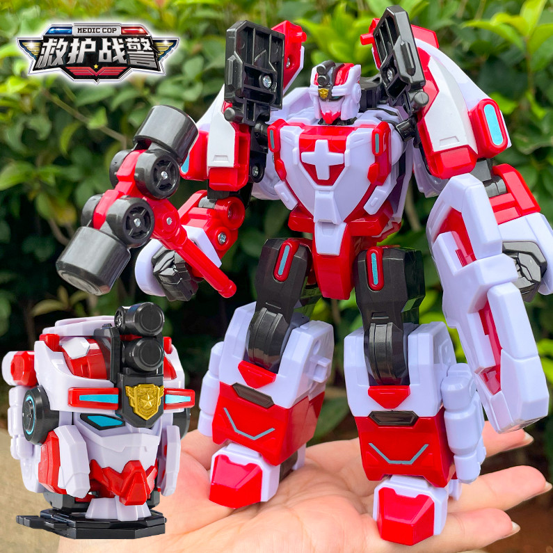 Mini Special Team 7 Ambulance Police Transformation Mecha Robot KingKong ของเล่นเด็ก Super Men Force AO