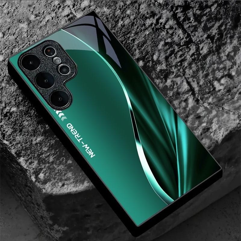 สไตล์ธุรกิจ (03) ออกแบบเคสโทรศัพท์สําหรับ Samsung Galaxy S20 S21 S22 S23 S24 S25 Ultra Plus S23FE S24FE A53 A54 A55 A34 A33 หรูหรากระจกนิรภัย