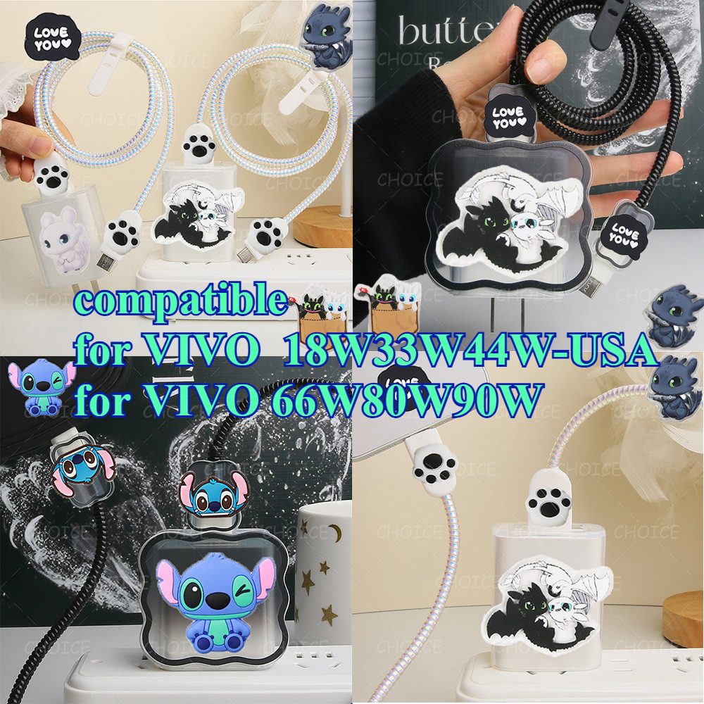 Stitch และ Black Flying Dragon charger สําหรับ VIVO V50 90W V9082L0A1 X200 X200 Pro 80W V807073L0A0 