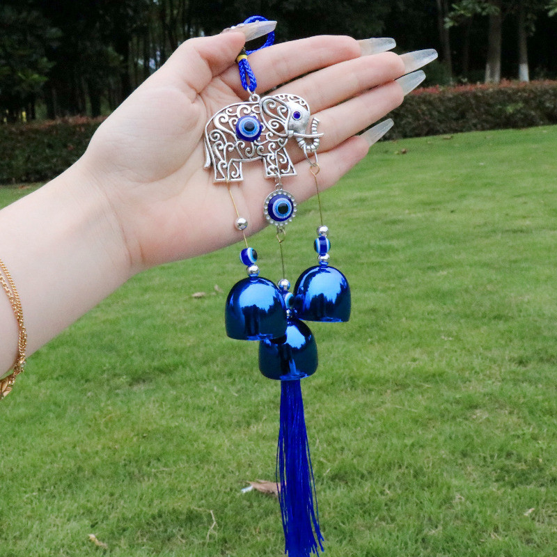 กระดิ่งลม กระดิ่งลมสวย ดวงตาปีศาจ สีฟ้า เสริมดวงชะตา เรียกทรัพย์ เสริมฮวงจุ้ย โมบายฮวงจุ้ย - รูปที่ 4