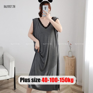 Plus size ชุดนอนสาวอวบชุดนอนผู้หญิงไซส์ใหญ่ชุดนอนกระโปรงแขนก…