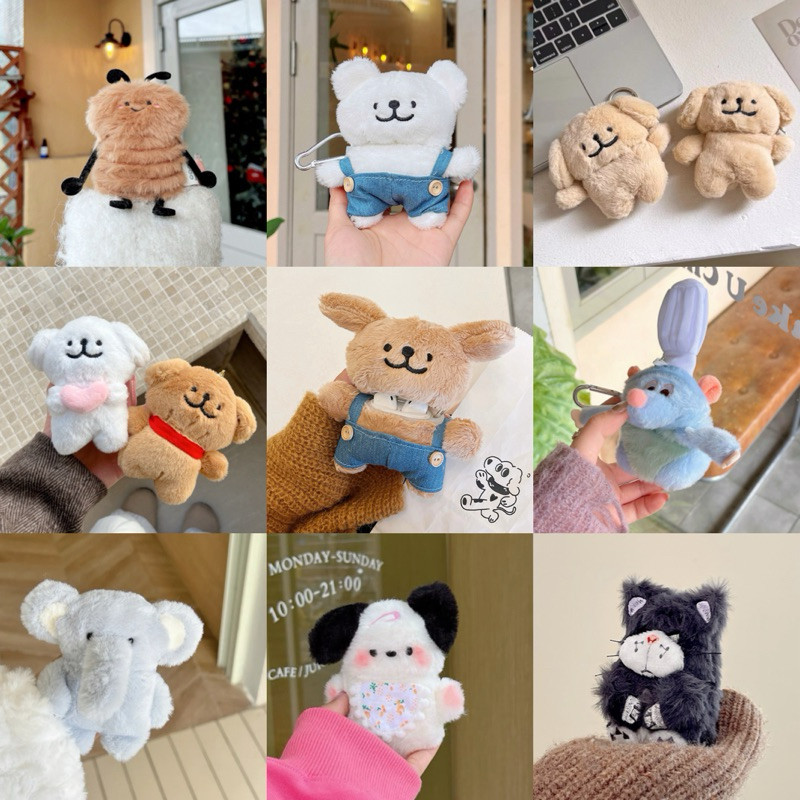 [Gen4] พร้อมส่งในไทย🧸 A4S92 เคสหูฟัง เคสสำหรับ AirPods case เคสแอร์พอด Gen1,2,Pro,Pro2,3,4 เคสหมา เคสตุ๊กตา เคสขนฟู