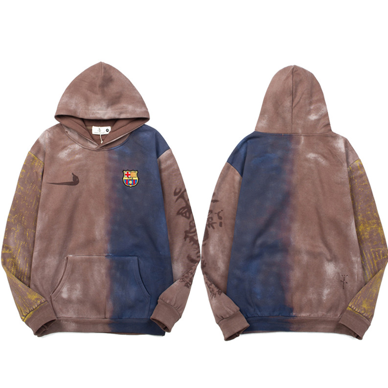 สูง ถนน ใหม่หลวมเป็ดแมนดารินสีปักลําลองแขนยาวเสื้อมีฮู้ด
