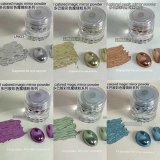 เล็บแสงสี Magic Mirror Powder High-Gloss คุณภาพ Aurora สไตล์ญี่ปุ่น Magic Mirror Powder เครื่องประดับปรับกาวกระจก G