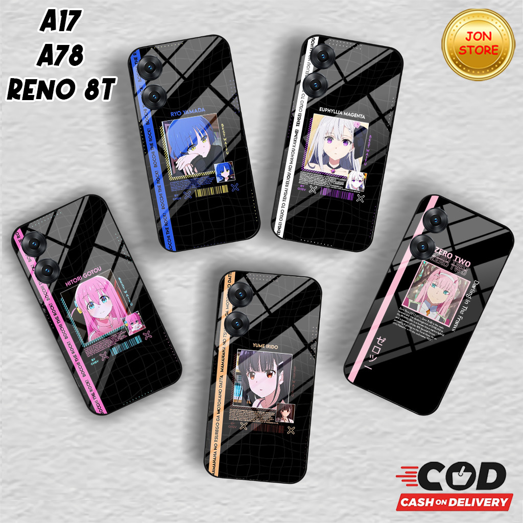 JON-STORE (JJ 32 ) Softcase Glossy ANIME MOTIF สําหรับ HP OPPO Reno 8T 4G 5G A17 A17k a78 4G A58 5G 