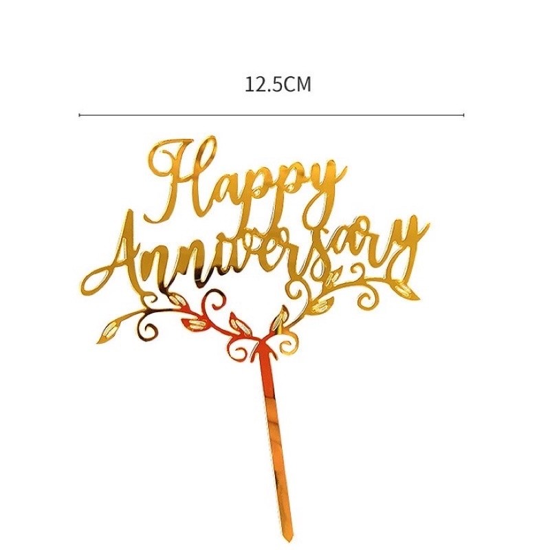 ป้ายปักเค้ก Anniversary วันครบรอบ
