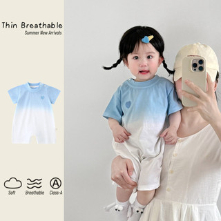 ฤดูร้อนใหม่เสื้อผ้าเด็กชายหญิงบอดี้สูทแขนสั้น 0-28 เดือนคุณภาพสูงระดับไฮเอนด์สุดน่ารักสไตล์ต่างประเทศ ชุดรอมเปอร์