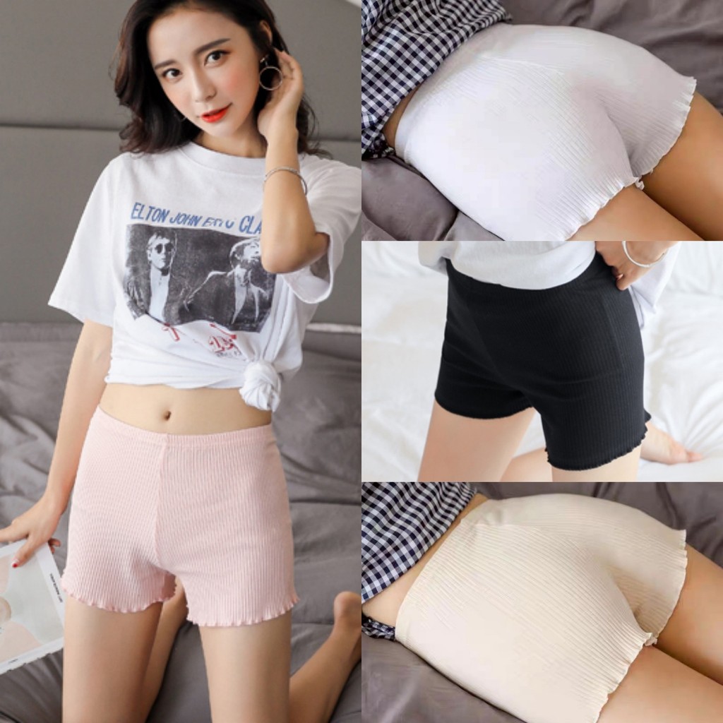 💝Bonnie💝กางเกง​ขาสั้น ผ้าร่องสีพาสเทล สีสันสดใส เข้ารูป ผู้หญิงshorts ใส่สบาย สไตล์เกาหลี ส่งไวจากไทย