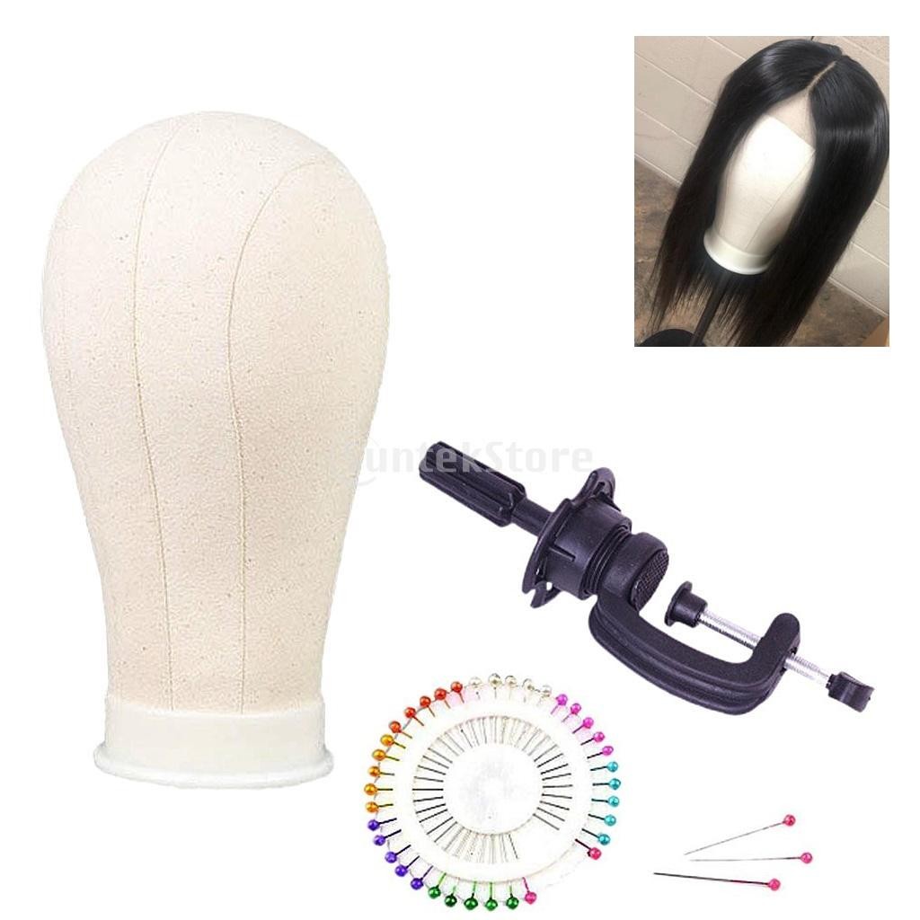 [svzfjuv] Mannequin Head Hoousehold จัดแต่งทรงผมวิกผมทําหัว w/ ฟรี Clamp Stand Pins