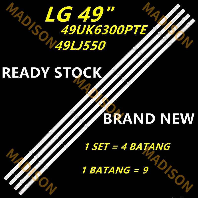 49uk6300pte 49uk6320pte LG โคมไฟขนาด49นิ้ว49uk6300 49lj550ชุด4ชิ้น