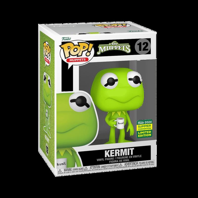 ✨[สต๊อกพร้อม JurassicWorld Rebirth] ชาป๊อป funko ใหญ่ Funko POP KERMIT พร้อมผลิตภัณฑ์ภาพยนตร์ TEA Ko
