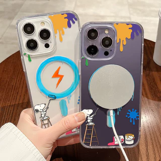 AK เคสชาร์จไร้สายสำหรับSamsung S26 Ultra A57 A37 A56 A36 A17 A16 A15 A55 A54 A06 A07 S25 Wireless Chargingรูปภาพสนูปปี้