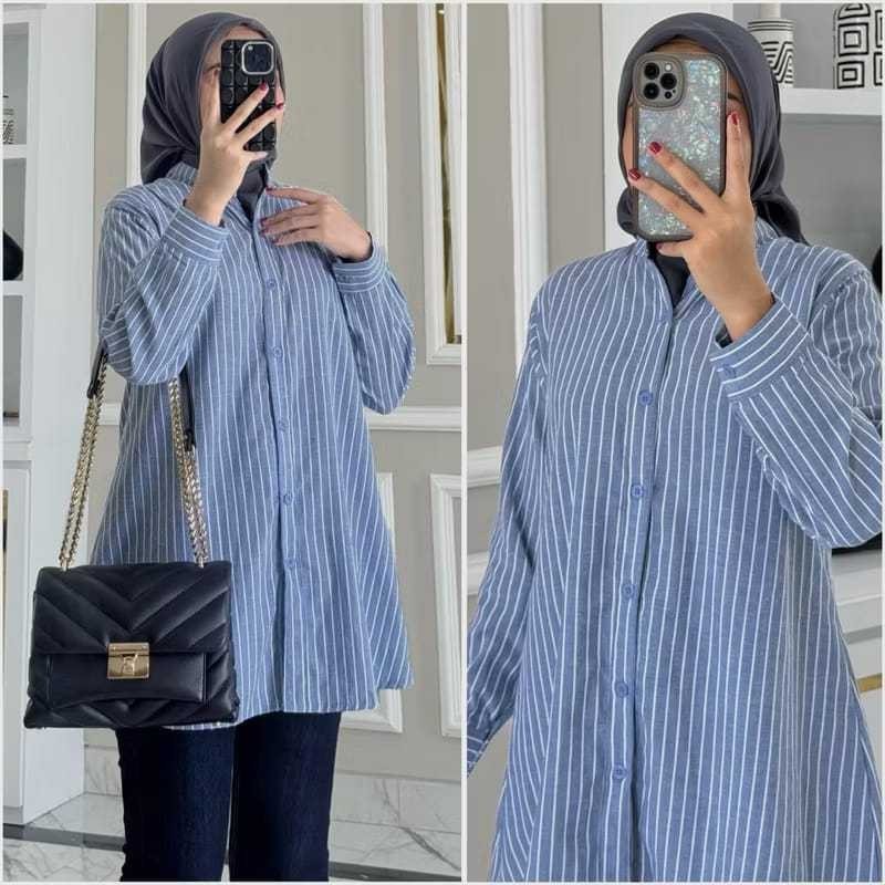 KATUN LINFORD - ZER KEMEJA MITALI SALUR LONG SLEEVES FULL BUTTONS BAJU รุ่น OUTFIT / FORINA SHIRT Sa