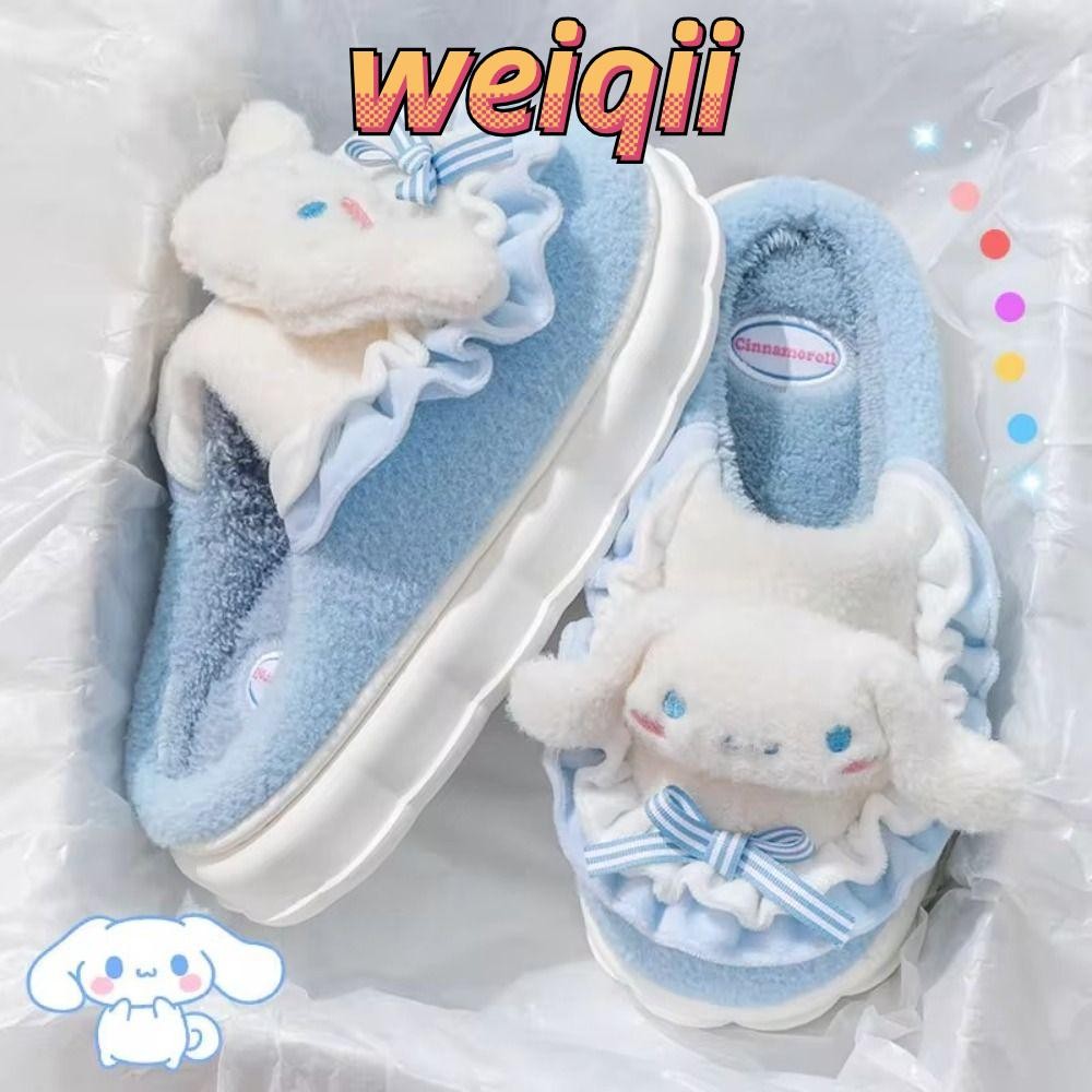รองเท้าแตะ WEIQII Sanrio ลาย Hello Kitty, Purin, Kuromi, Cinnamoroll, และ Melody สไตล์น่ารัก สำหรับวันหยุดและเป็นของขวัญ