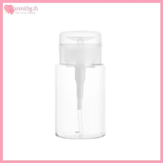 RENBG 100/150/200ml แบบพกพาขวดรีฟิลพลาสติกยาทาเล็บ Remover แอลกอฮอล์ Liquid กดสูบน้ําขวด TH