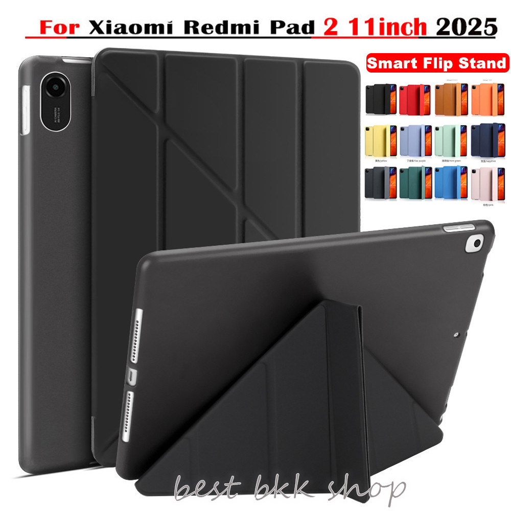 005.เคสฝาพับ สำหรับ xiaomi Pad Pro 12.1 6s Pro 12.4 Redmi Pad 2 11 2025 Redmi Pad SE 11 8.7 mi Pad 7 มีช่องใส่ปากกา