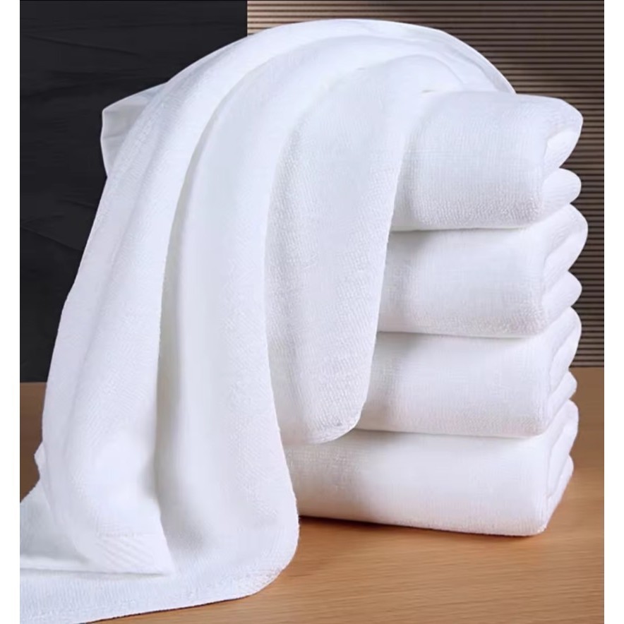 ผ้าเช็ดหน้า Hotel Face Towel 32x70cm 34x74cm ผ้าเช็ดหน้าโรงแรม ซับน้ำดีเยี่ยม cotton100% - รูปที่ 4