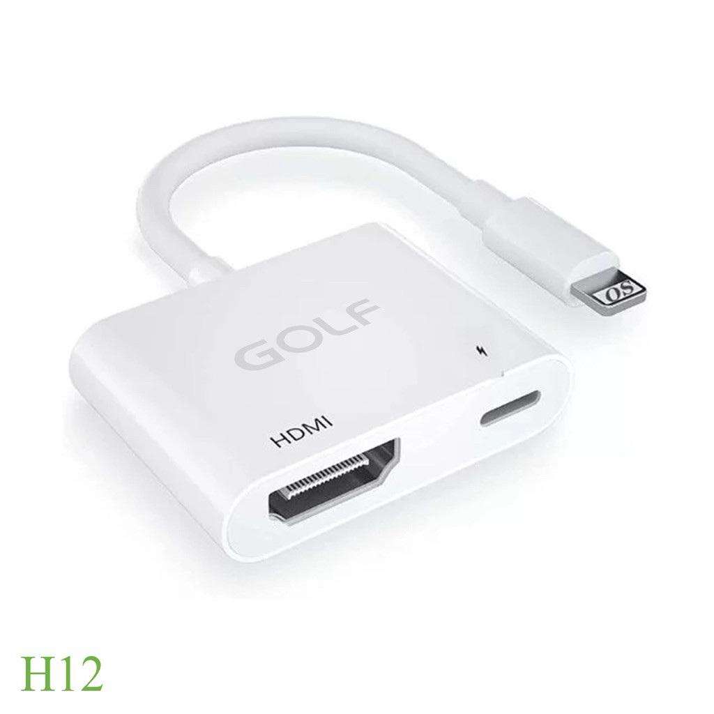 GOLF รุ่น H12 HDTV Digital AV Converter ความละเอียดสูง iP to HDTV ทีวี 4K เหมาะสำหรับโน้ตบุ๊ค iP iPd