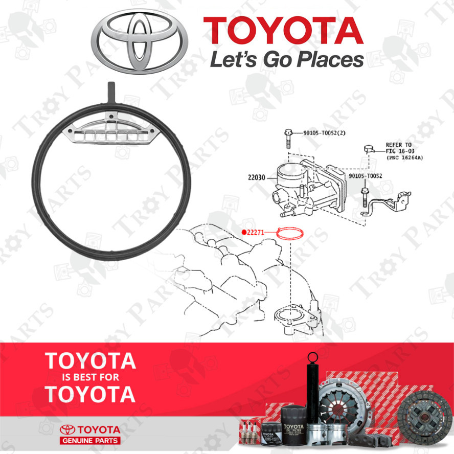 Toyota คันเร่งกรอง O-Ring ปะเก็น 2227-0Y030 Perodua Aruz 1.5 Vios Yaris 1.5 NSP151 NSP150 2NR 2NR-FE