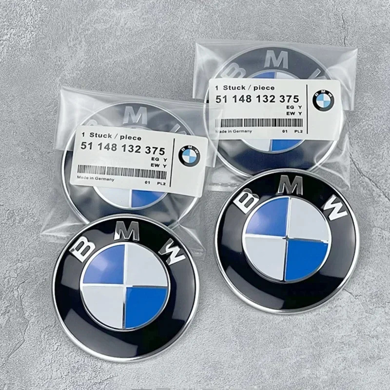 4 PC 56 มม.68 มม.BMW Emblem สําหรับ BMW ล้อ Hub Caps สําหรับ BMW 3 Series 5 Series E60 E90 F10 F30 E