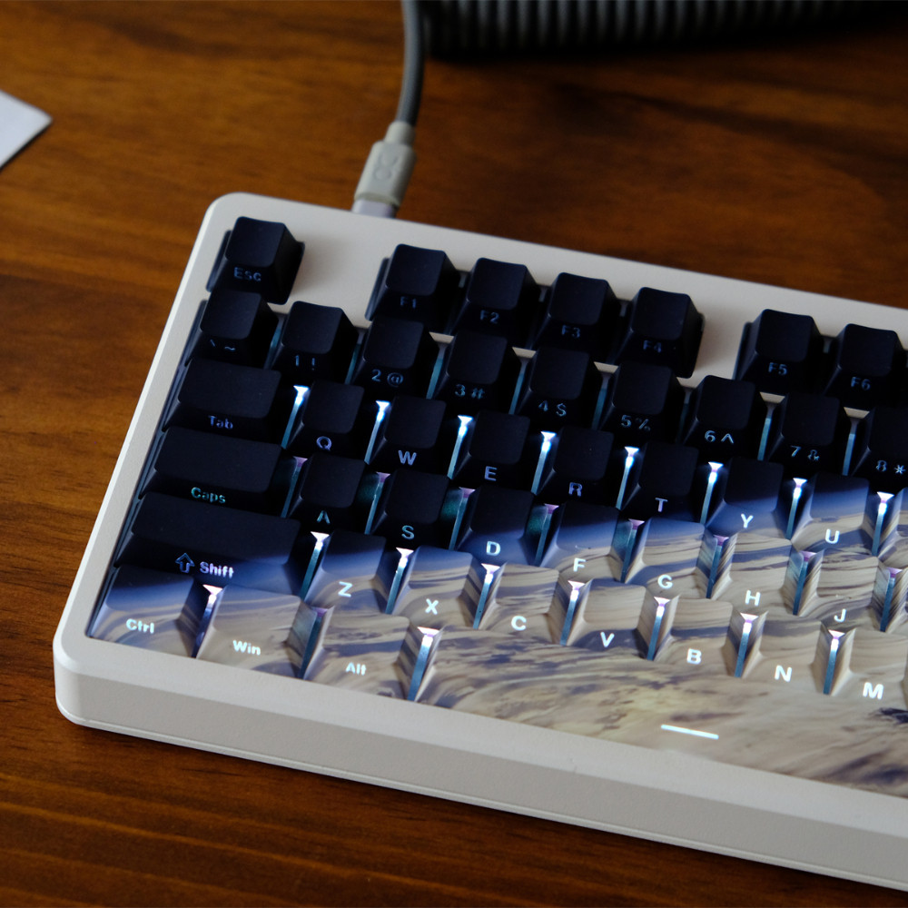 136 คีย์ Earth Keycaps โปรไฟล์เชอร์รี่ด้านข้างเกียร์ Keycap สําหรับ mx RGB คีย์บอร์ด Aula F75 F99 RK