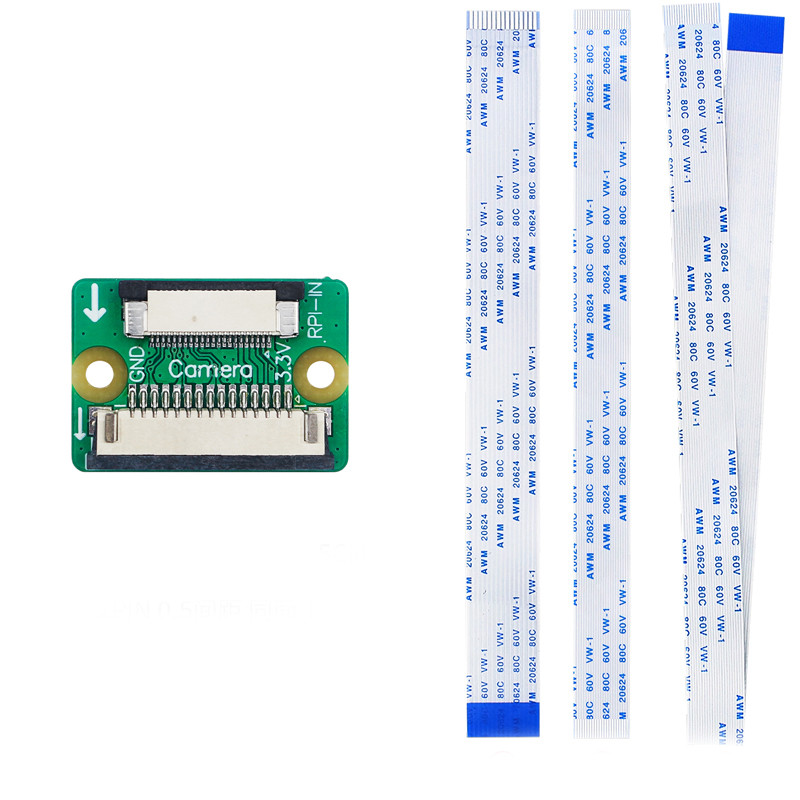 ใช้ได้กับสายแสดงผล Raspberry Pi 5 DSI และบอร์ดอะแดปเตอร์สายเคเบิลกล้อง CSI 15pin ถึง 22pin