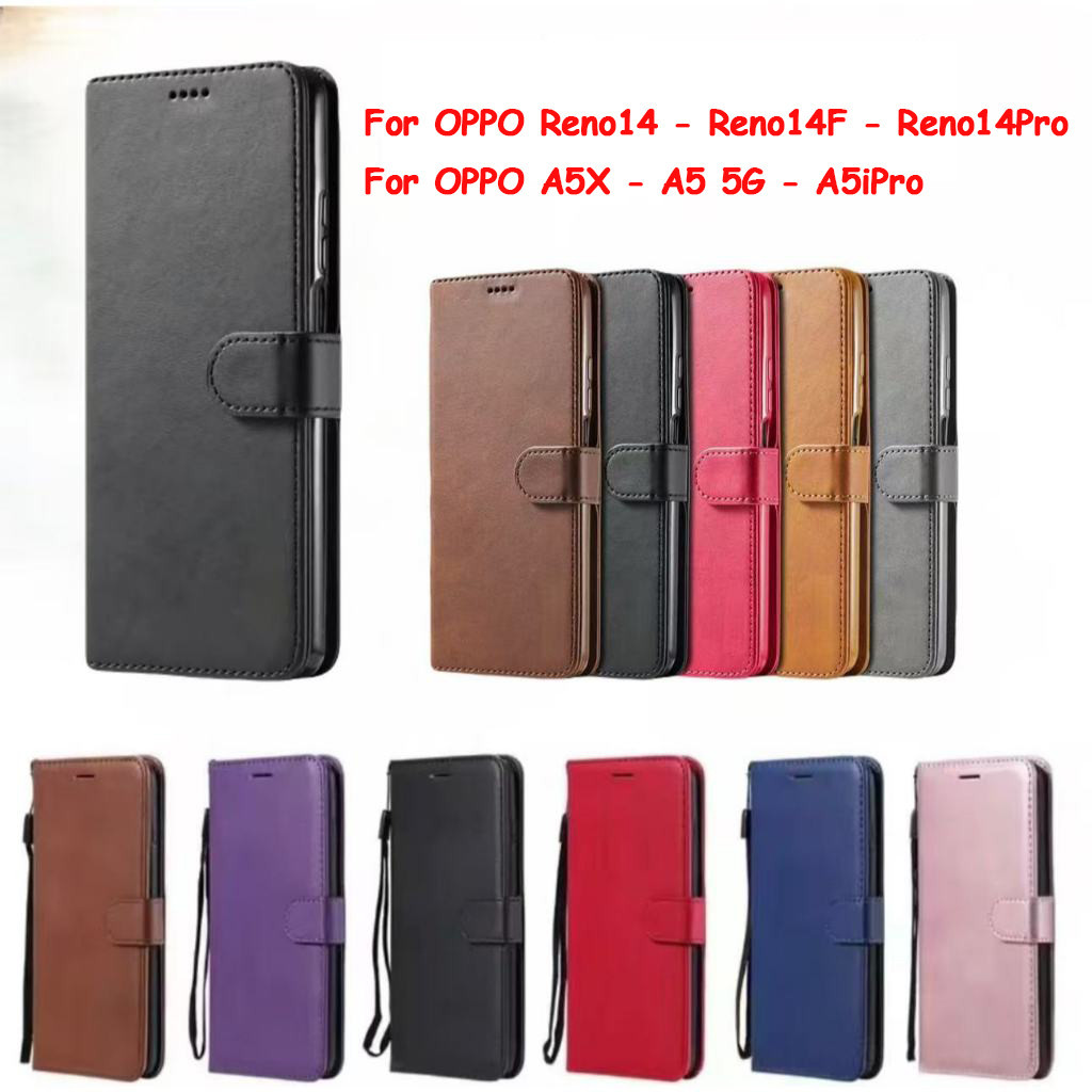 เคส OPPO Reno 14 5G เคส OPPO Reno14Pro Reno14F A5X A5iPro A5 5G A5Pro A3 4G A3X A3Pro เคส กระเป๋า ตั