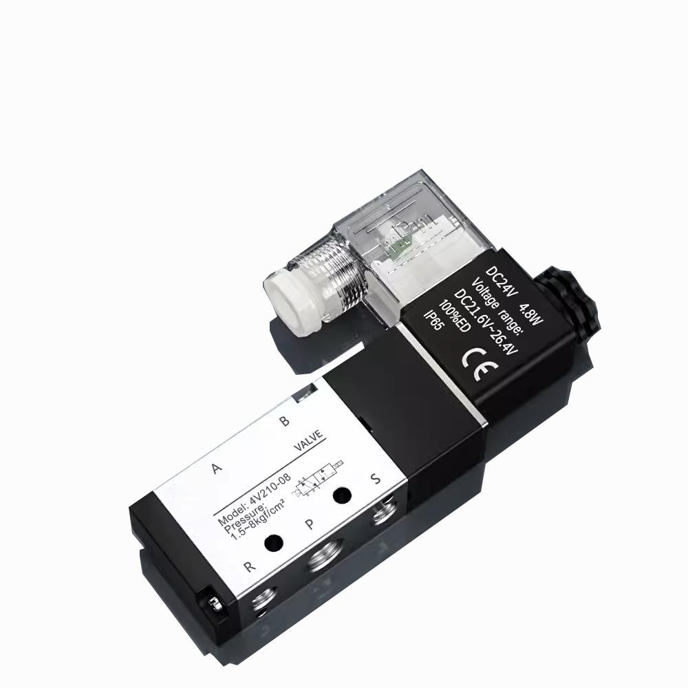 นิวเมติกสามตําแหน่งโซลินอยด์วาล์วห้าทาง 4V210/4V110 气动三合合合合电动车式4V210/4V110/4V310/4V410制气开7.23
