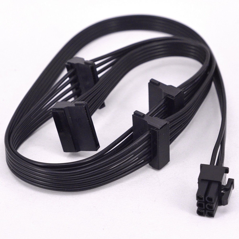 PCI-e 6Pin 1 ถึง 3 SATA SSD สายไฟ GPU 6 Pin สําหรับ CORSAIR TX850M TX750M TX650M Modular