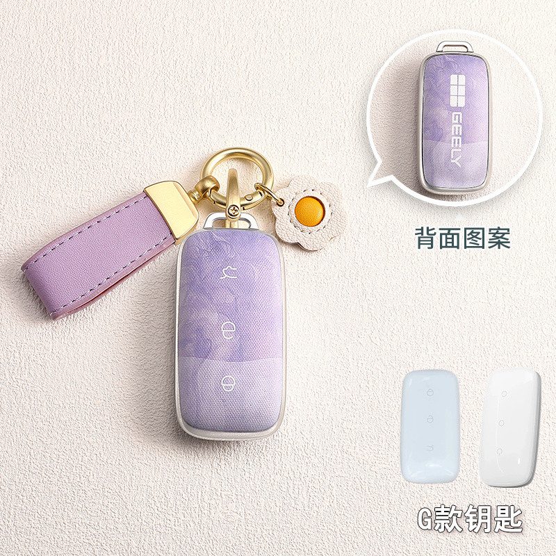 ที่ใส่กุญแจรีโมทรถยนต์ Geely Galaxy Ex5  EX5Pro  พวงกุญแจรถ. กระเป๋าใส่กุญแจรถ