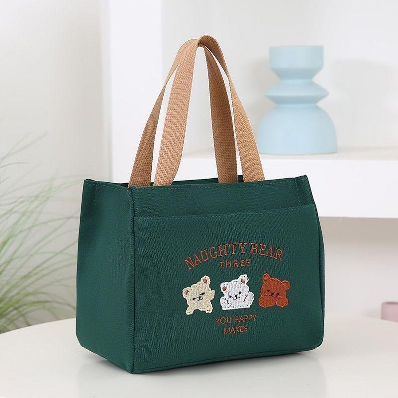 กระเป๋าโท้ทผ้าแคนวาส ดีไซน์สวย สีสันสดใส เหมาะสำหรับพกไปเรียนและทำงาน ปี 2025 ความจุมาก - รูปที่ 6