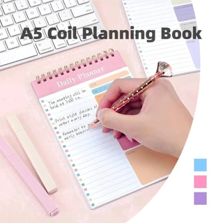 สินค้ามีคุณภาพ Weekly planner A5 สมุดโน้ต แพลนเนอร์สันห่วง รายสัปดาห์ สําหรับสํานักงาน โรงเรียน 30แผ่น