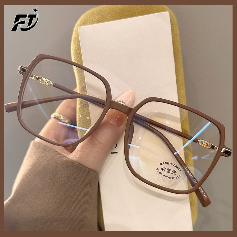 *Future star* แว่นตาแฟชั่น 0~450° แว่นสายตาสั้น ป้องกันแสงสีฟ้า แว่นกรอบใหญ่ เวอร์ชั่นเกาหลี