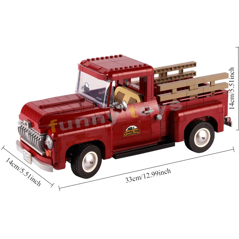 10290 รถกระบะบล็อกตัวต่อรถสร้างสรรค์ของเล่นของขวัญสําหรับเด็กชายและเด็กหญิง