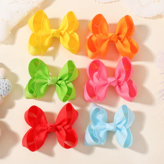 กิ๊บติดผมสำหรับเด็ก ริบบิ้นโบว์แฮนด์เมด grosgrain แฟชั่น boutique