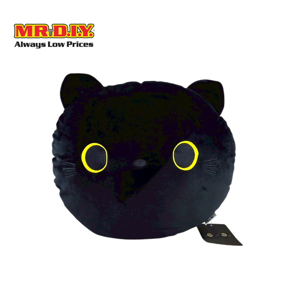 MR.D.I.Y หมอนอิงรองหลัง ทรงกลม ลายแมวเหมียวสีดำ ขนาด 41 x 35 ซม.